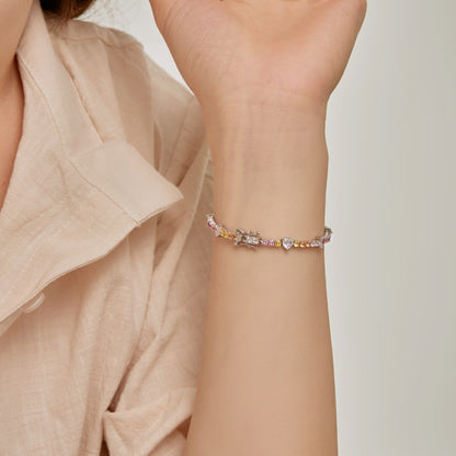 [Solara Schmuck ]Romantisches Herzform-Armband für Liebende mit Rundschliff