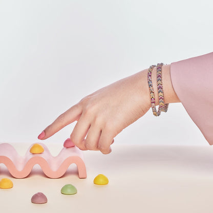 [Solara Jewelry ]輝くカラフルなエメラルドカットパーティブレスレット
