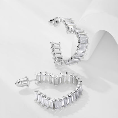 [Solara Jewelry ]Strahlende herzförmige Ohrringe