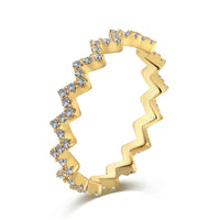 [Solara Jewelry ]Delicate Enchanting Wave Shape Daily Ring