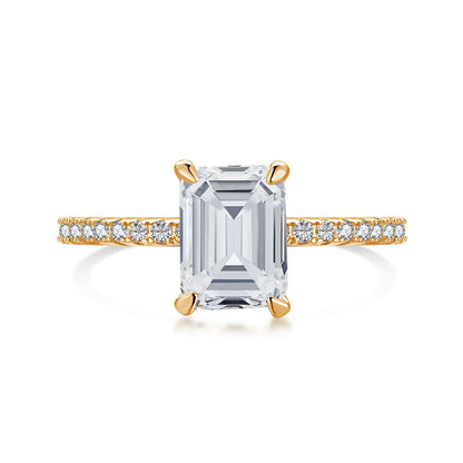 [Solara Jewelry ]2,0 Karat funkelnder, kunstvoller Partyring mit Radiant-Schliff