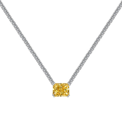 [Solara Jewelry] Eleganter Halskette mit Radiant-Schliff, 4,0 Karat