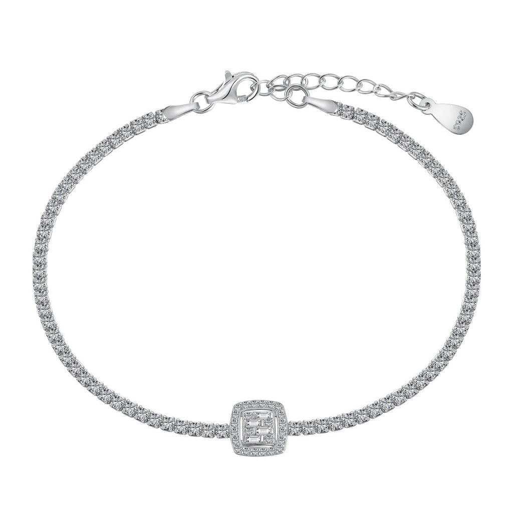 [Solara Jewelry] Luxuriöses, schillerndes, quadratisches Bankettarmband