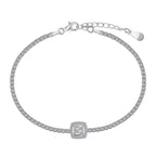 [Solara Jewelry] Luxuriöses, schillerndes, quadratisches Bankettarmband