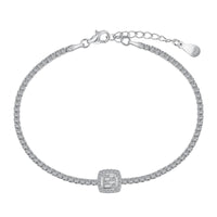 [Solara Jewelry ]Luxurious Dazzling Square Shape Banquet Bracelet