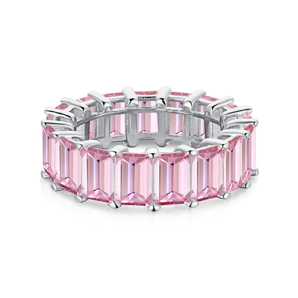 [Solara Jewelry ]0.75 Carat Elegant Emerald Cut Tennis Ring
