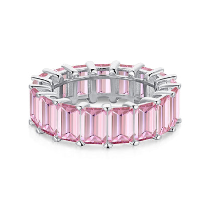 [Solara Jewelry ]0.75カラット エレガント エメラルドカット テニスリング