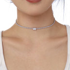 [Solara Jewelry ]2.0 Karat aufwendige Halskette mit Smaragdschliff