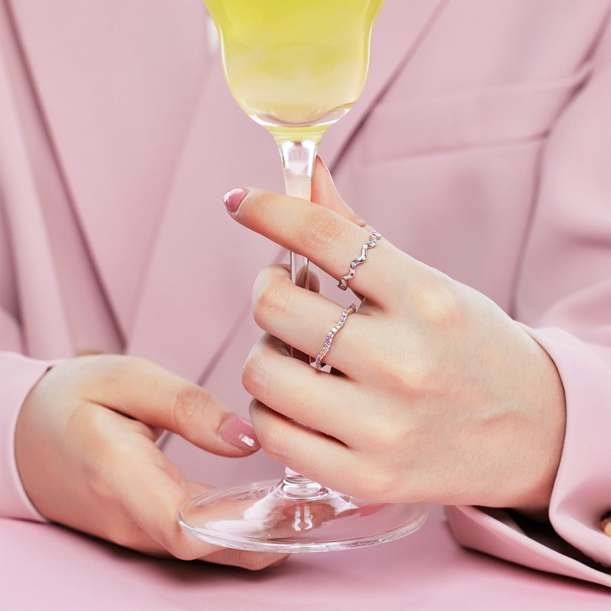[Solara Jewelry ]Dainty Colorful Round Cut Party Ring