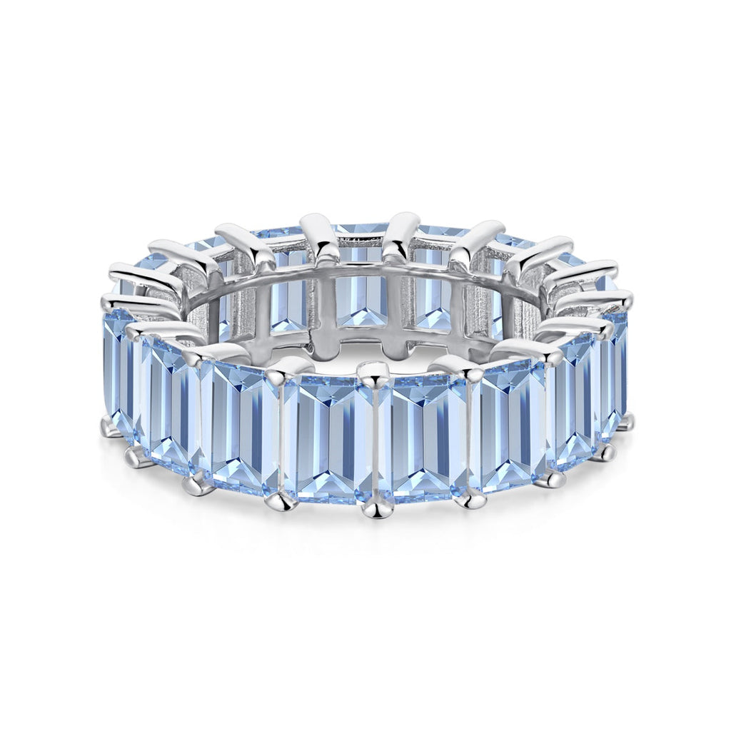 [Solara Jewelry ]0.75 Carat Elegant Emerald Cut Tennis Ring