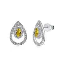 [Solara Jewelry ]Sparkling Delicate Water Drop Shape Daily Earrings