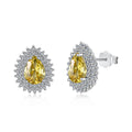 [Solara Jewelry ]Zarte wunderschöne Ohrringe mit Birnenschliff für den Alltag