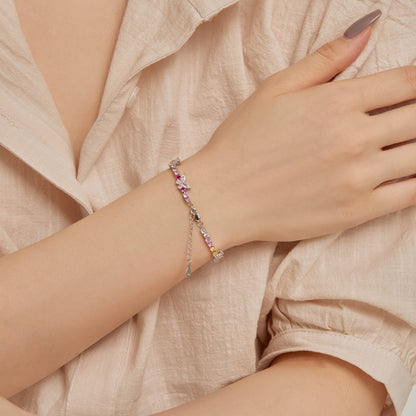 [Solara Jewelry ]Verziertes, farbenfrohes Schmetterlings-Armband mit Rundschliff für jeden Tag