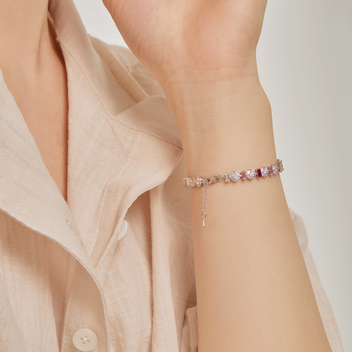 [Solara Schmuck ]Strahlendes, farbenfrohes, rundes Armband für den Alltag