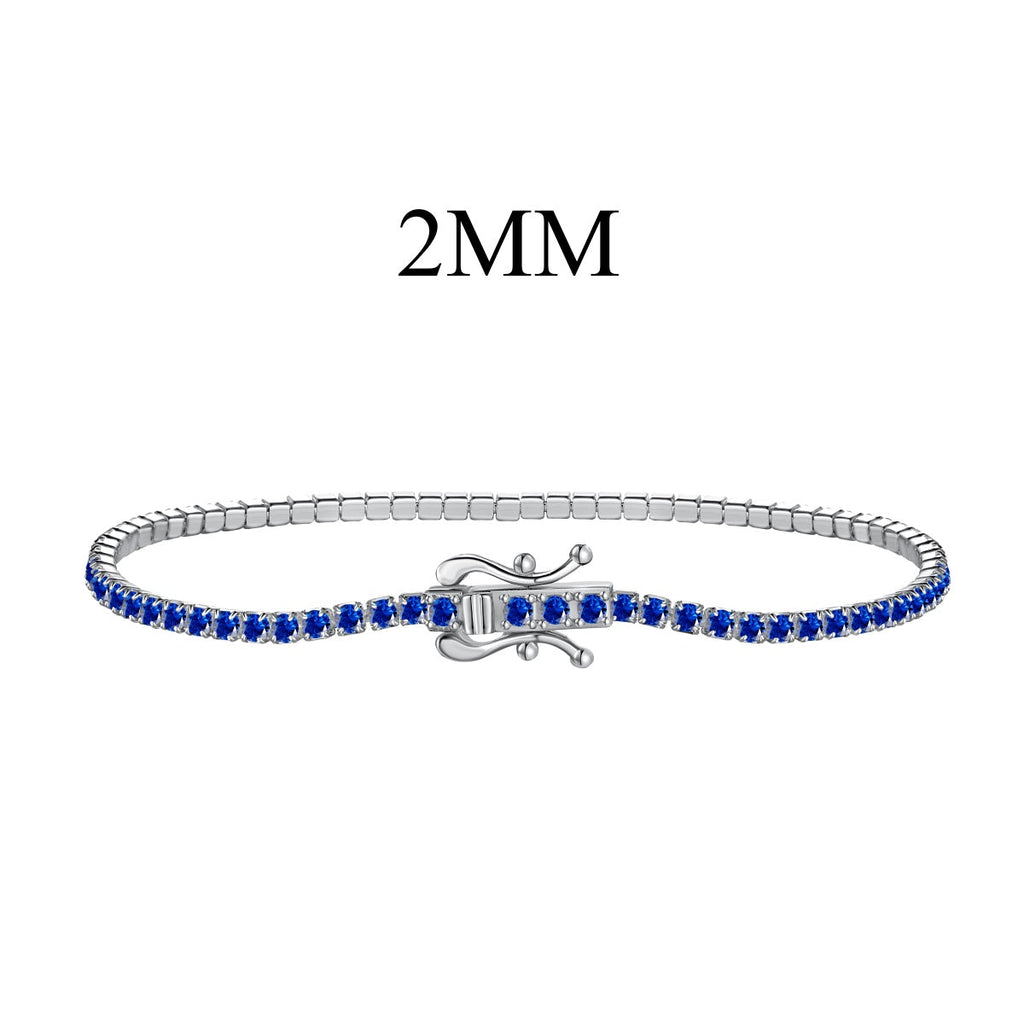 [Solara Schmuck ]Strahlendes Buntes Armband mit Rundschliff für Partys