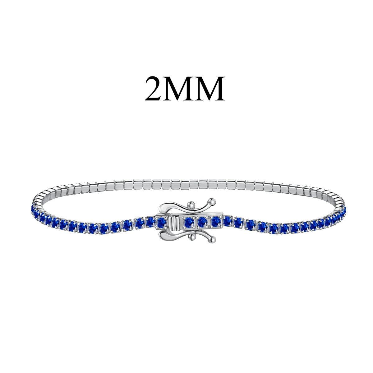 [Solara Schmuck ]Strahlendes Buntes Armband mit Rundschliff für Partys