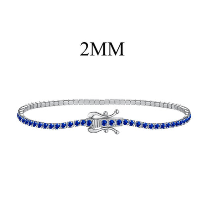 [Solara Schmuck ]Strahlendes Buntes Armband mit Rundschliff für Partys