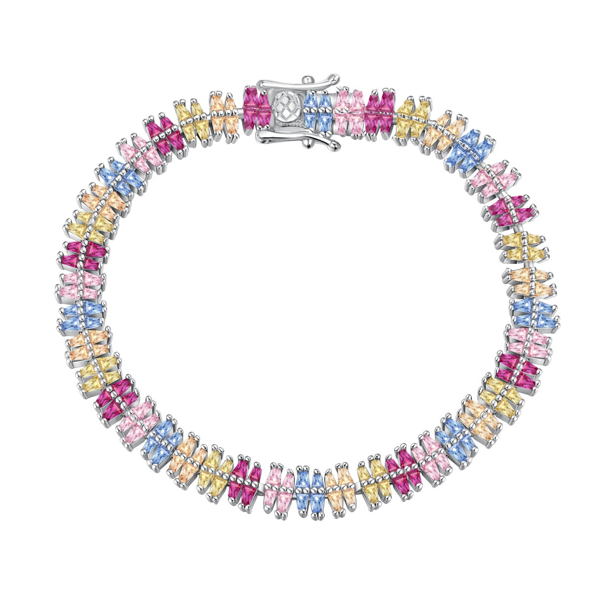 [Solara Jewelry ]Funkelndes, exquisites Partyarmband mit Facettenschliff