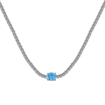 [Solara Jewelry ]1.0カラット シャイニングオーバルカット ネックレス
