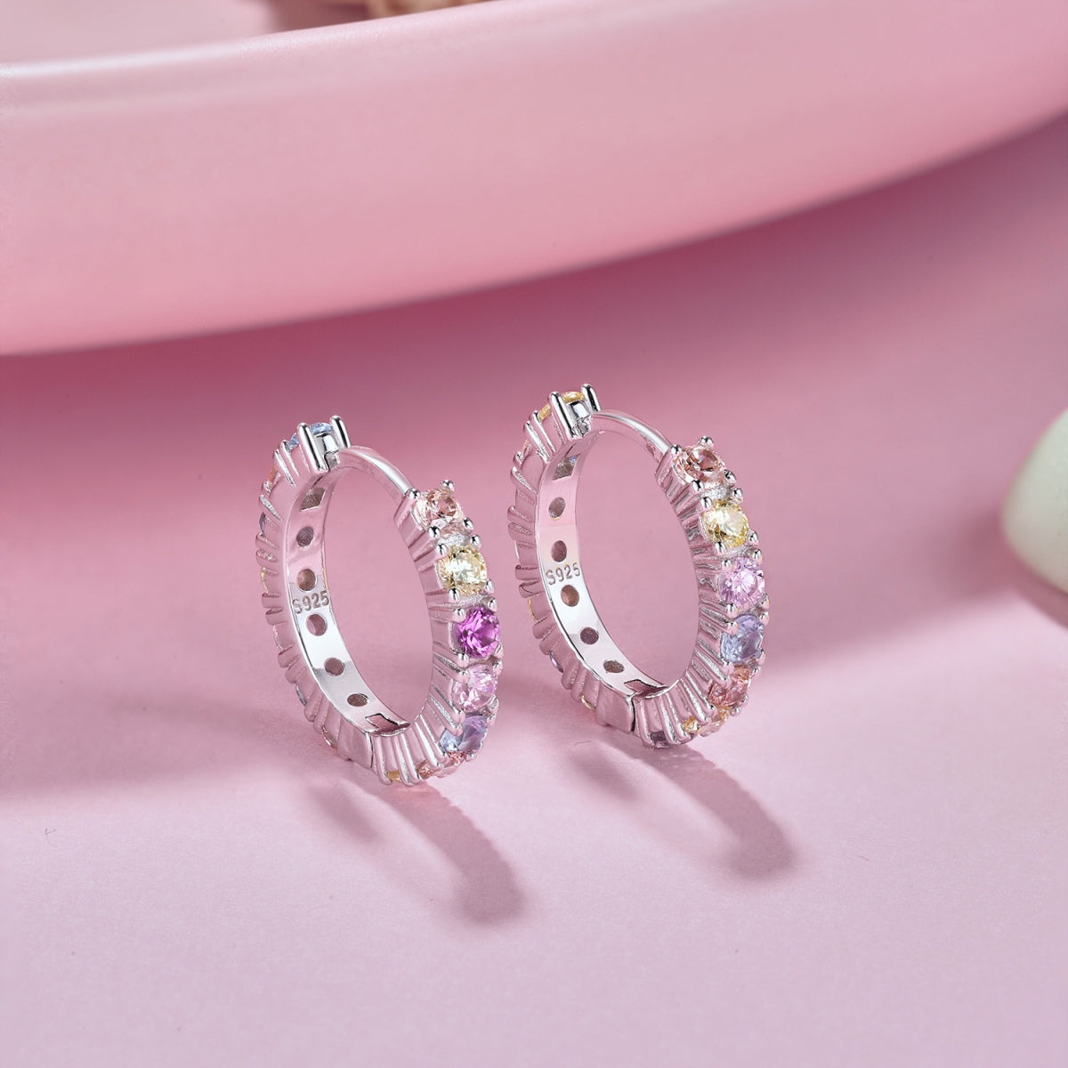 [Solara Jewelry ]ラディアント カラフル ラウンドカットピアス