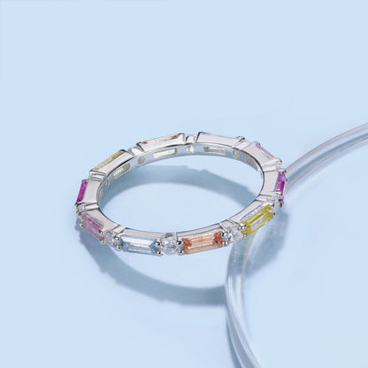 [Solara Jewelry ]Lebendiger Ring mit elegantem Radiant-Schliff für jeden Tag
