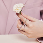 [Solara Jewelry ]Sparkling Colorful Round Cut Tennis Ring