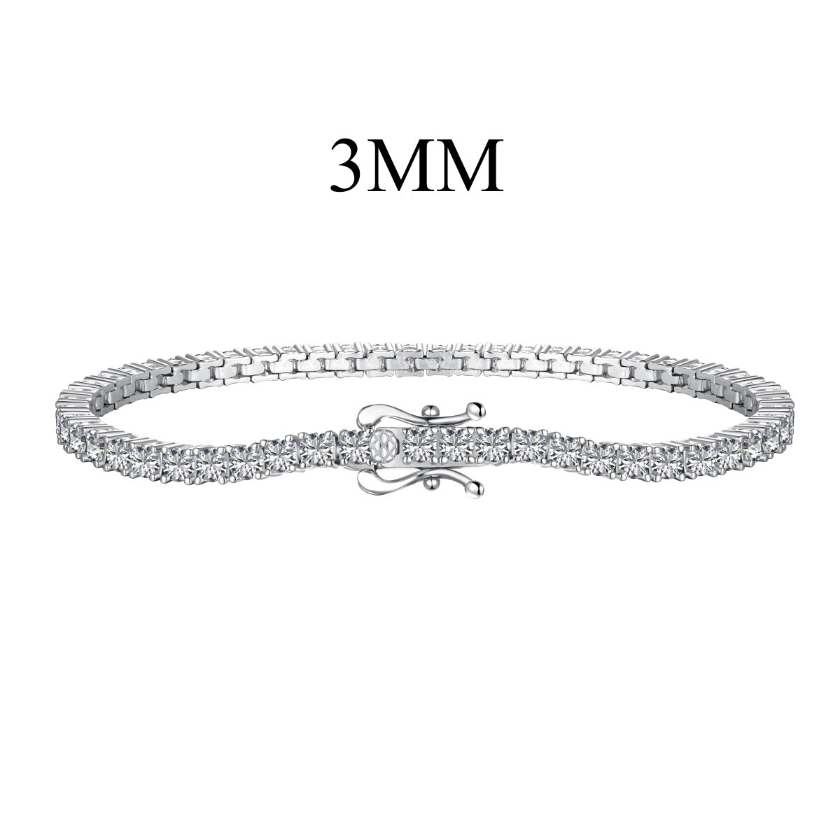 [Solara Jewelry ]可憐で魅惑的なラウンドカットテニスブレスレット