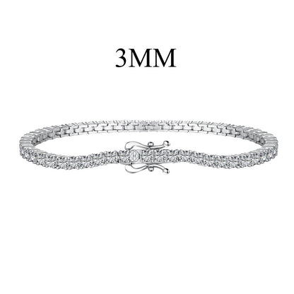 [Solara Jewelry ]可憐で魅惑的なラウンドカットテニスブレスレット