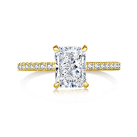 [Solara Jewelry ]2.0 Carat Dazzling Sparkling Radiant Cut Party Ring