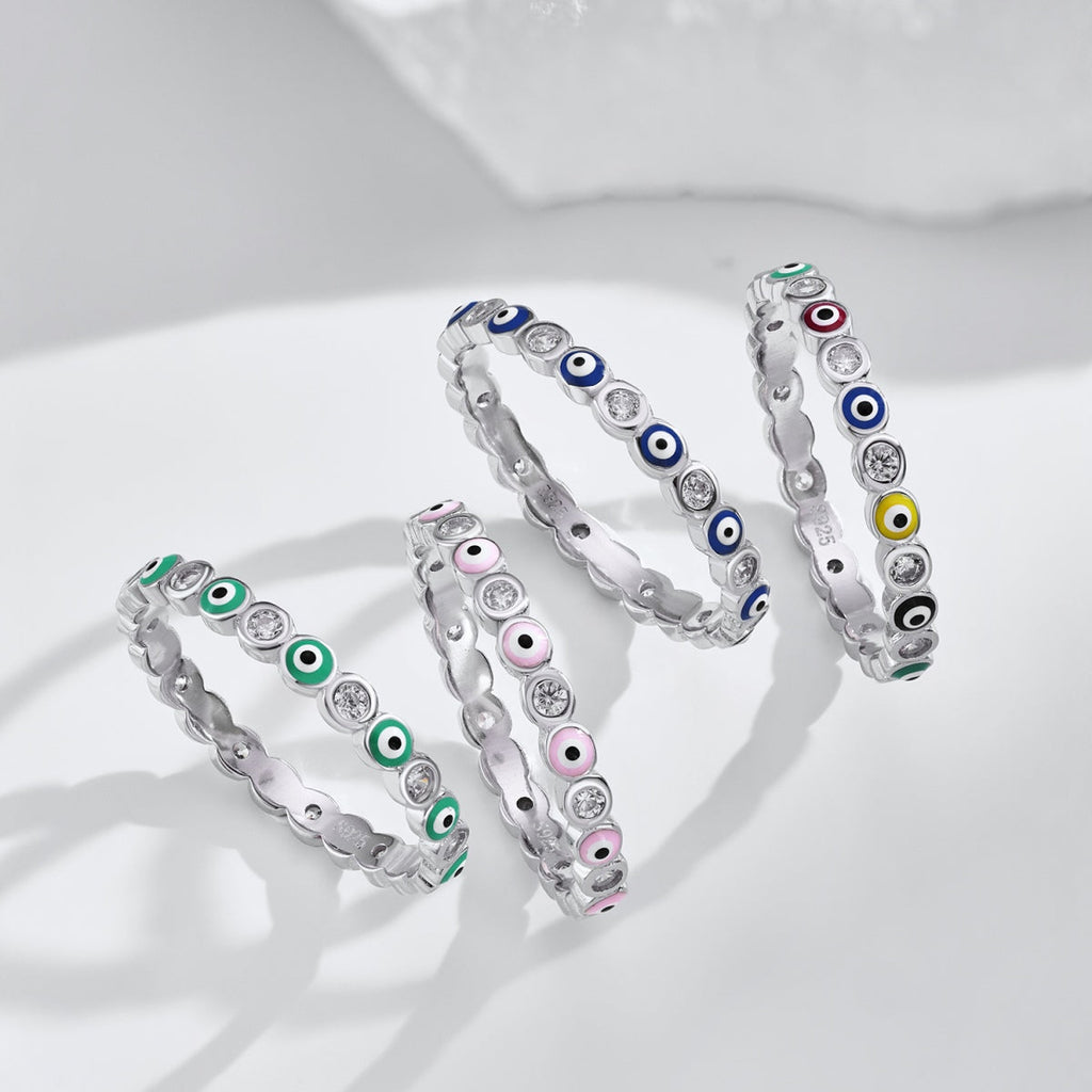 [Solara Schmuck] Funkelnder lebendiger runder Alltagsring