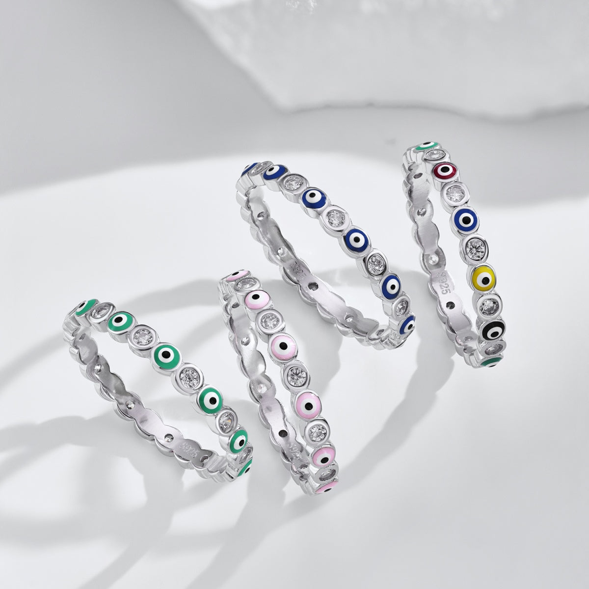 [Solara Jewelry ]きらめく鮮やかなラウンドシェイプのデイリーリング