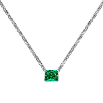[Solara Jewelry] Eleganter Halskette mit Radiant-Schliff, 4,0 Karat