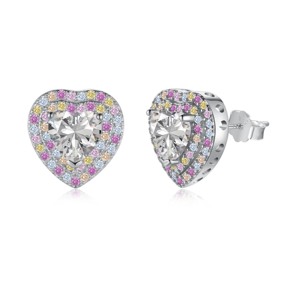[ソララジュエリー] 輝くハート型ラバーピアス