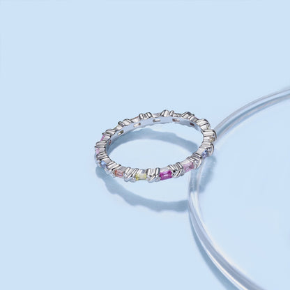 [Solara Jewelry ]Charming Colorful Round Cut Daily Ring