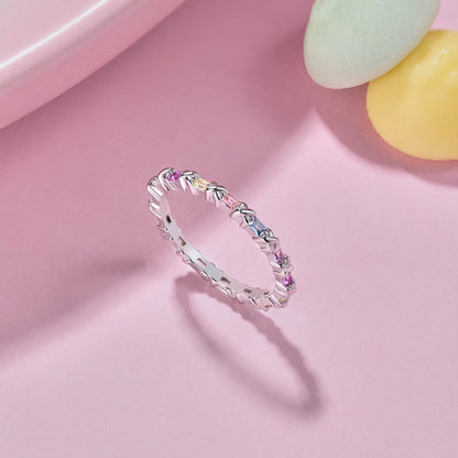 [Solara Jewelry ]Charming Colorful Round Cut Daily Ring