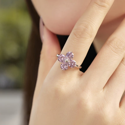 [Solara Jewelry ]Four-Leaf Clover Eight-Pointed Star Ring