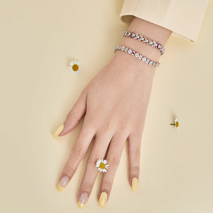 [Solara Jewelry ]繊細で絶妙なフラワーシェイプのデイリーブレスレット