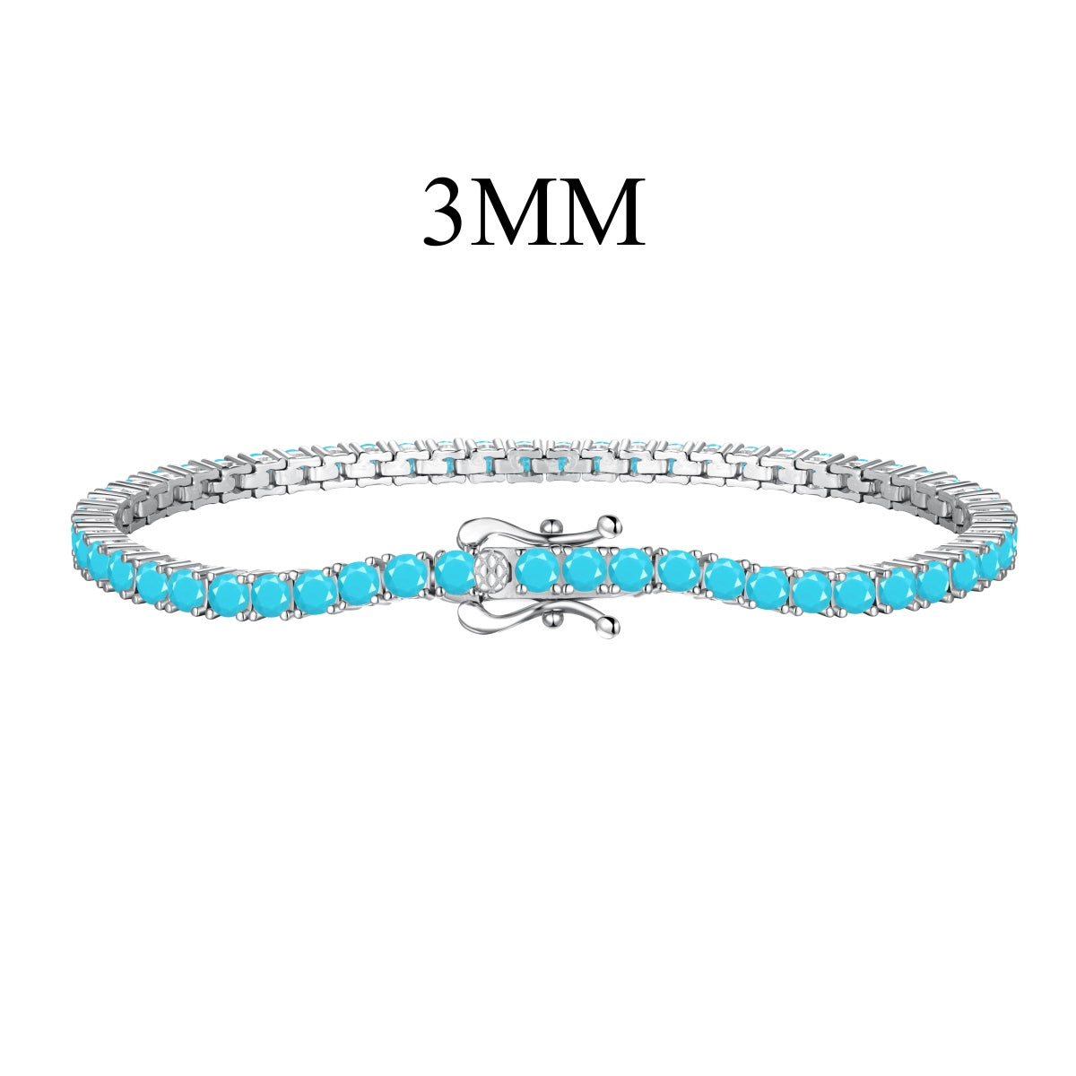 [Solara Jewelry ]可憐で魅惑的なラウンドカットテニスブレスレット
