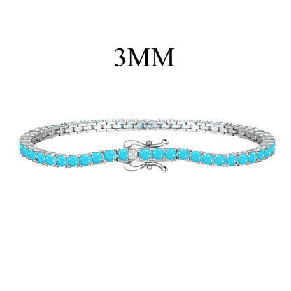 [Solara Jewelry ]可憐で魅惑的なラウンドカットテニスブレスレット