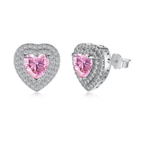 [Solara Jewelry ]Dazzling Heart Shape Lover Earrings