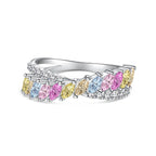 [Solara Jewelry] Einzigartiger, farbenfroher Marquise-Schliff Alltagsring
