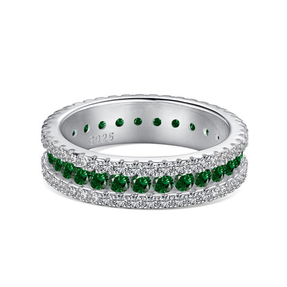 [Solara Jewelry ]繊細でカラフルなラウンドカットのデイリーリング