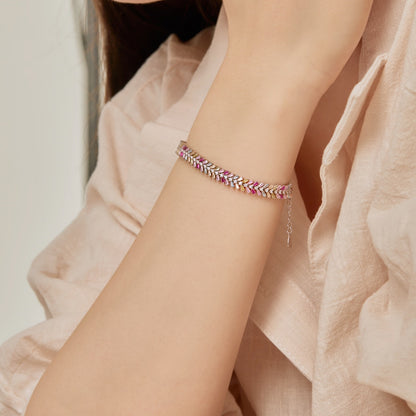 [Solara Jewelry ]優美なラディアントエメラルドカット デイリーブレスレット