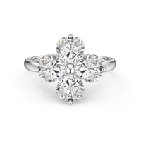 [Solara Jewelry ]Heart-shaped Four-Leaf Clover Ball Ring