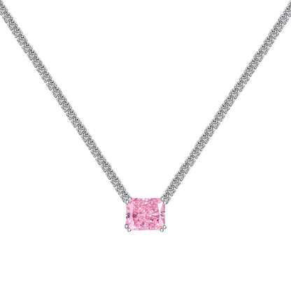 [Solara Jewelry] Eleganter Halskette mit Radiant-Schliff, 4,0 Karat