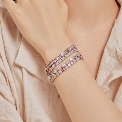 [Solara Jewelry ]0,25 Karat Radiant Wassertropfenform Tägliches Armband