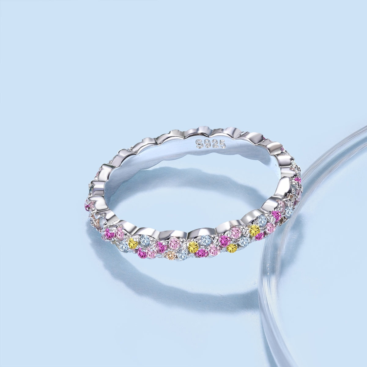 [Solara Jewelry ]Zierlicher überschwänglicher runder Alltagsring