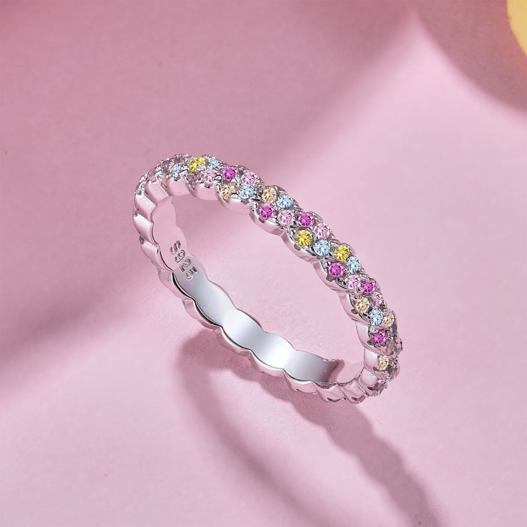 [Solara Jewelry ]Zierlicher überschwänglicher runder Alltagsring