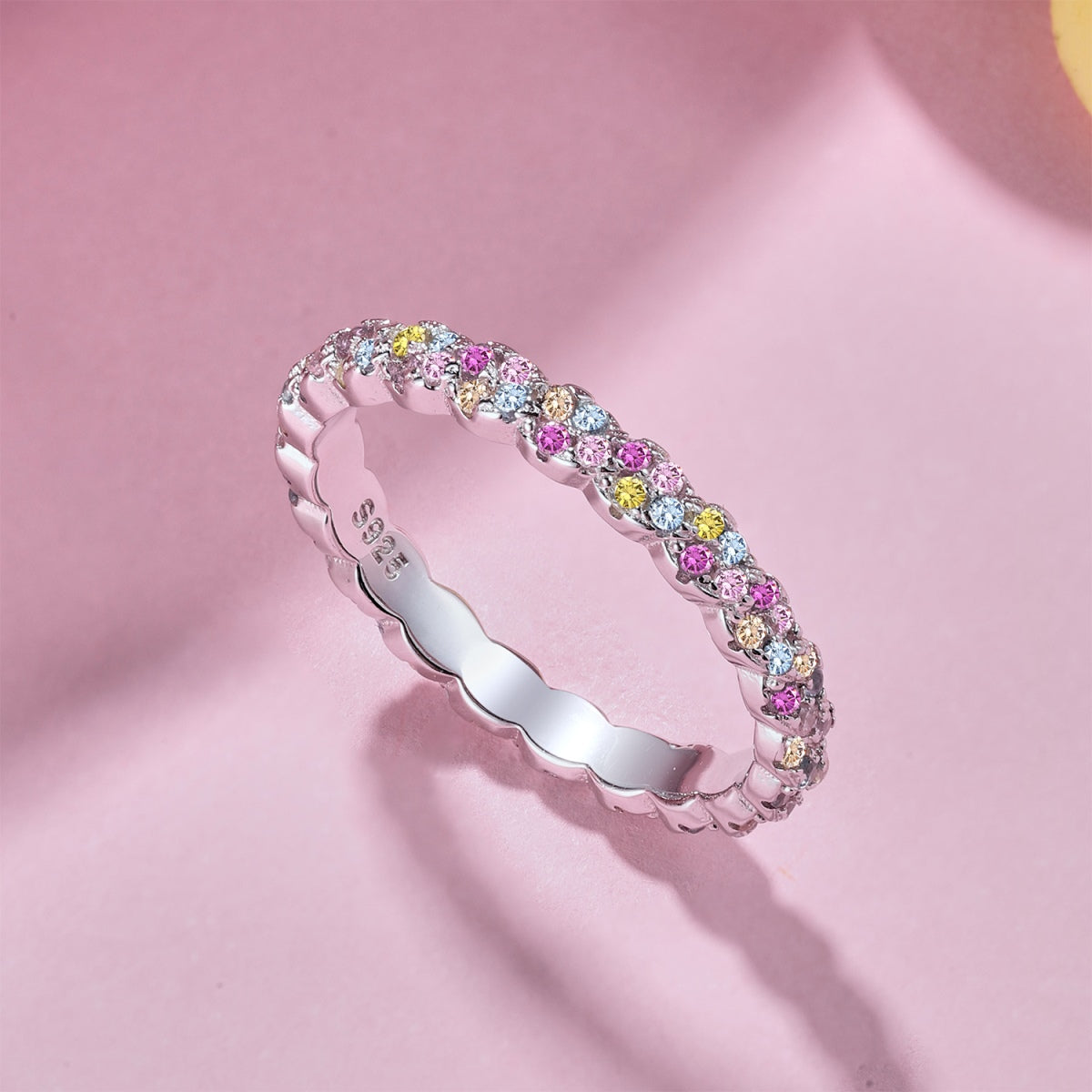 [Solara Jewelry ]Zierlicher überschwänglicher runder Alltagsring