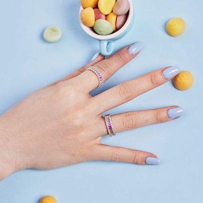 [Solara Jewelry ]Extravaganter opulenter Cocktailring mit Smaragd-Schliff